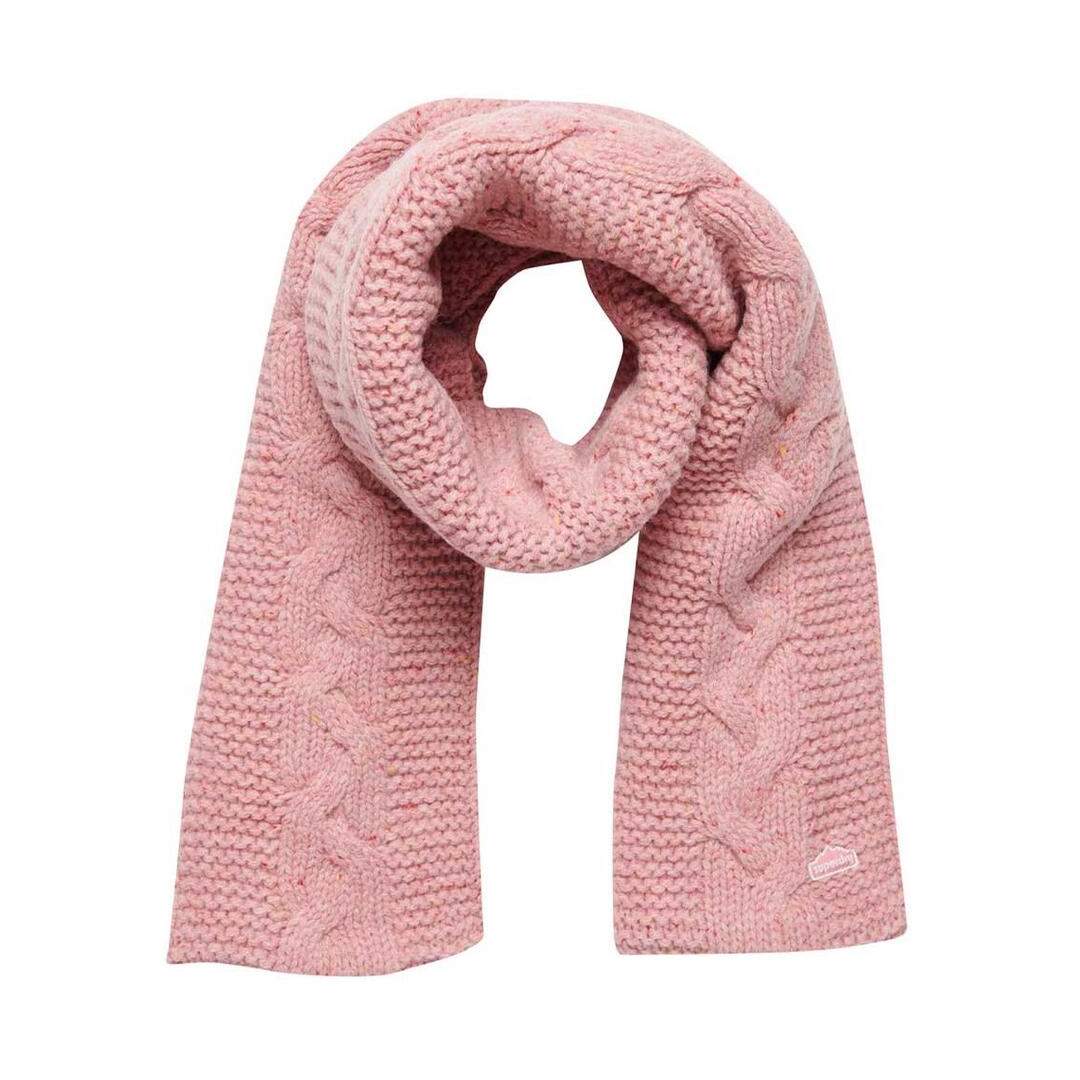 Écharpe en Mailles Torsadées Rose Femme Superdry Cable - Taille unique-1