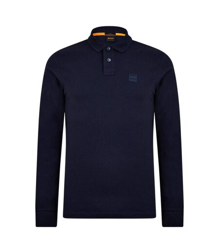 Polo Manches Longues Motif/style Logo Passerby Homme Bleu Marine Boss