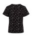 Womens/ladies Jordan Floral V Neck T-shirt Black CCDK Copenhagen-2
