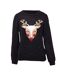 Brave Soul Womens Have A Merry Christmas Reindeer Jumper ()