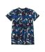 Womens/ladies Smoky All-over Print Smock Dress Navy Gremlins-2