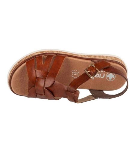 Sandales Style Logo Femme Marron Rieker
