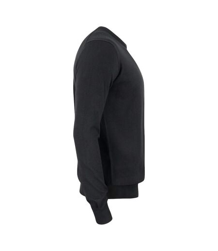 Mens Oakville Knitted Crew Neck Sweater Top Black Cutter & Buck