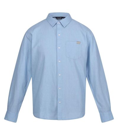 Mens babbinswood linen shirt powder blue Regatta