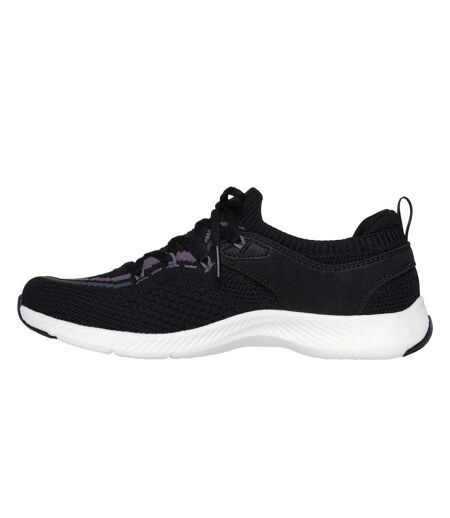Womens/ladies Vf Move Trainers Black Grey Skechers