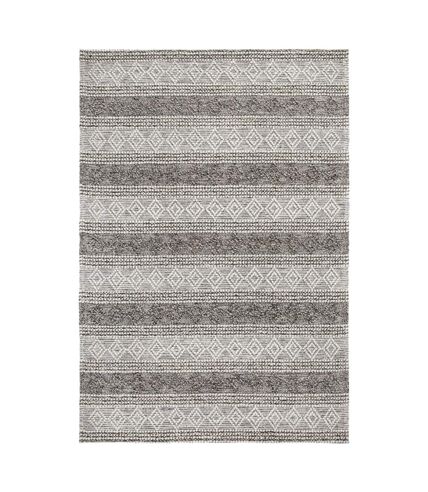 Tapis salon et chambre tissé en laine motif ethnique FOULANI