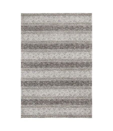 Tapis salon et chambre tissé en laine motif ethnique FOULANI