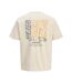 T-Shirt beige homme jack & jones split-3