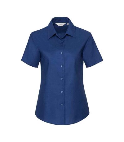 Russell Collection Womens/Ladies Oxford Short-Sleeved Shirt (Bright Royal Blue) - UTPC6610