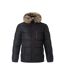 Doudoune Matelassée Motif/style Bord Duveteux Homme Noir Minoti-2