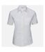 Russell Collection Womens/Ladies Short Sleeve Pure Cotton Easy Care Poplin Shirt (White)