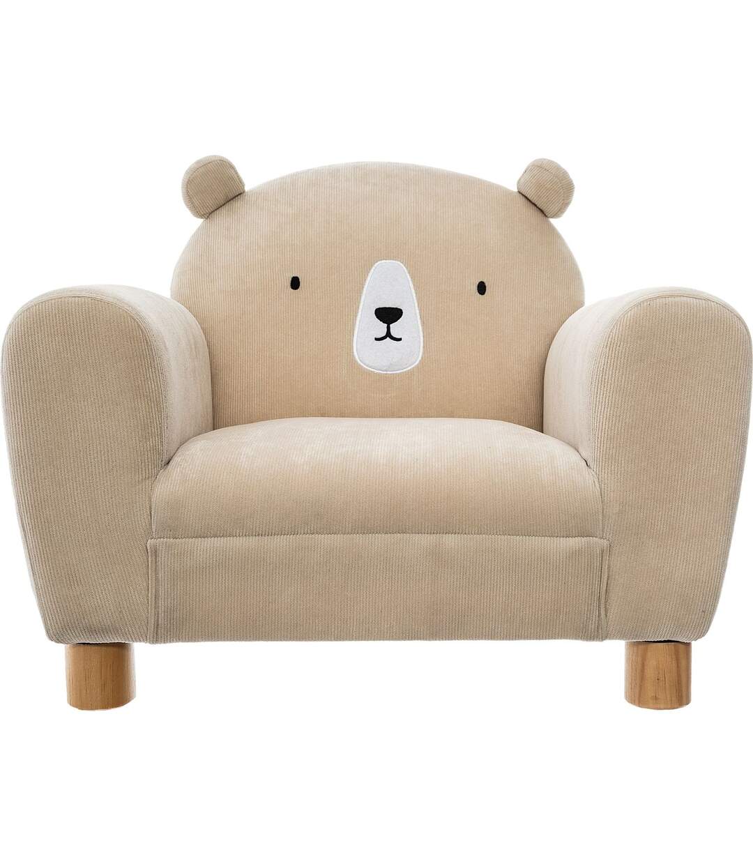Fauteuil enfant design bois Ours - Beige-2