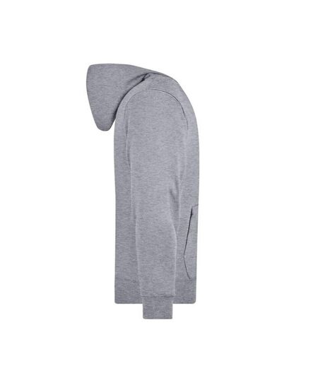 Sweat À Capuche Homme Gris Chiné James And Nicholson