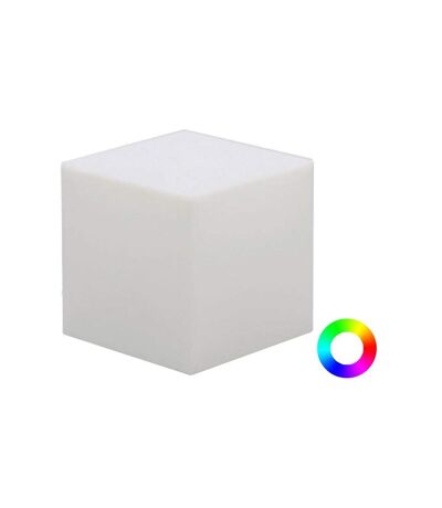 Cube lumineux intérieur extérieur Cuby 20 cm Recharge solaire + batterie rechargeable