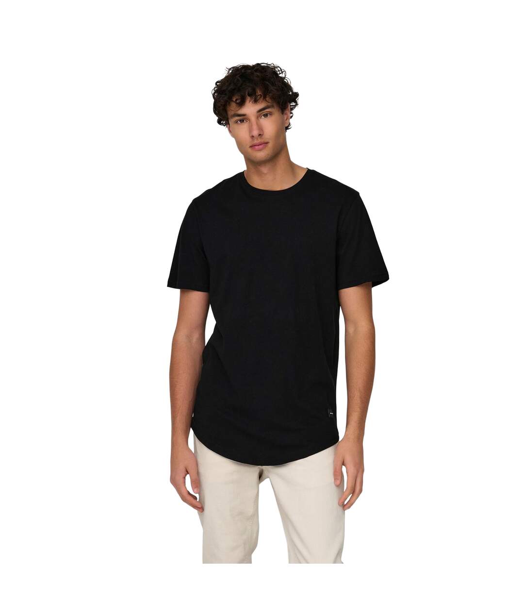 T-shirt Homme Noir Only And Sons-4