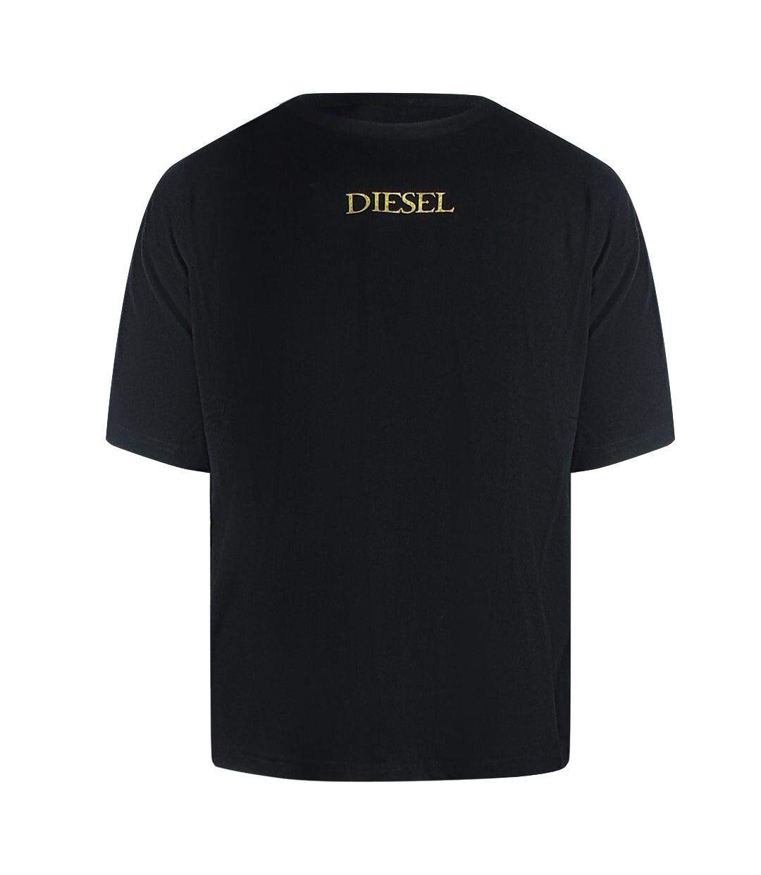 T-shirt Motif/style Logo Homme Noir Diesel-1