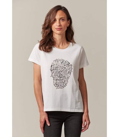 T-shirt femme à motif tête de mort LETTERSKULL