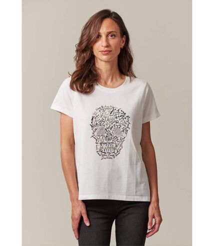 T-shirt femme à motif tête de mort LETTERSKULL