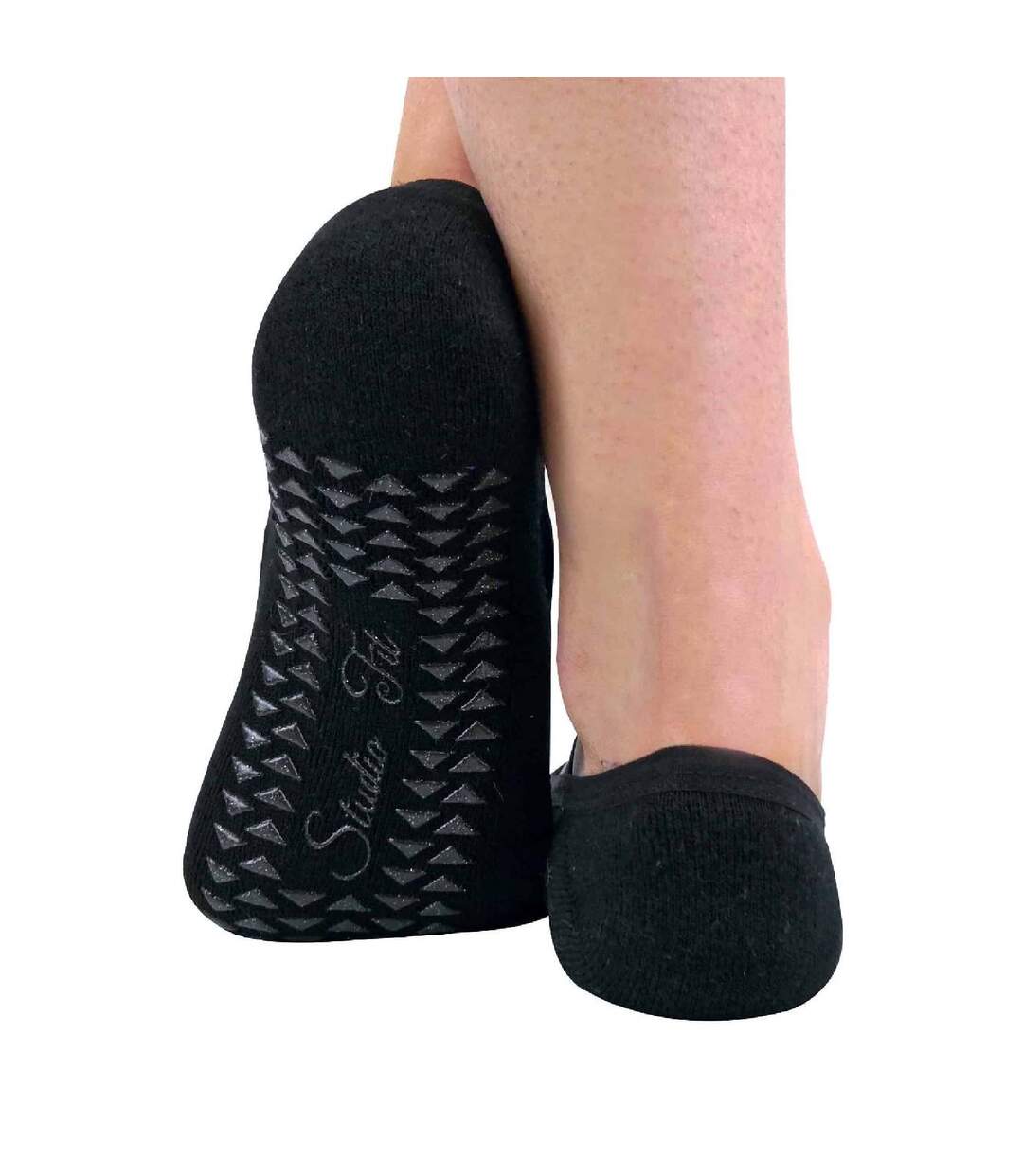 2 Pairs Ladies Cotton Non Slip Yoga Socks with Straps-2