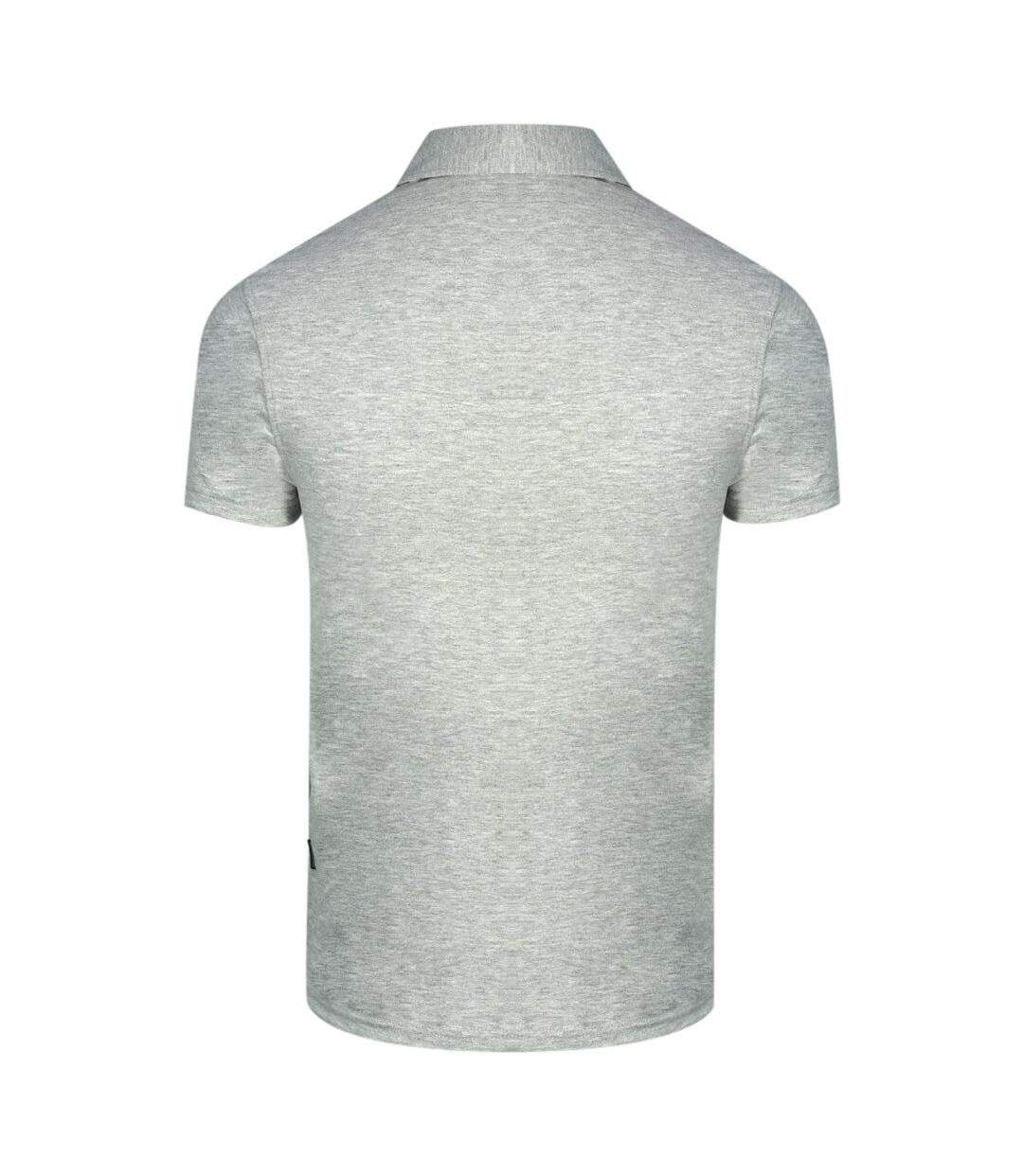 Polo Motif Logo Aldis London Adulte Gris Noir Aquascutum-2
