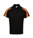 Polo Homme Noir Vif Orange Vif AWDis Cool-1