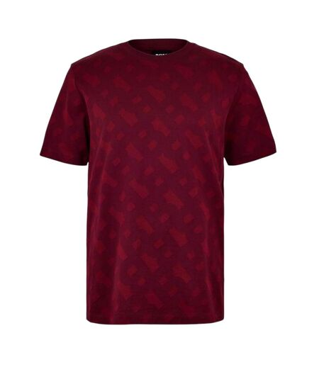 T-shirt Motif/style Monogramme Homme Rouge Foncé Boss