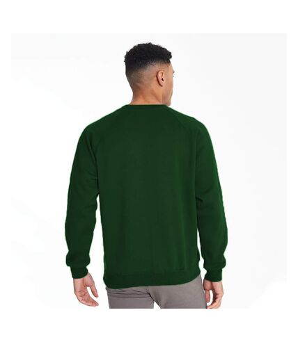Maddins Mens Colorsure Plain Crew Neck Sweatshirt (Bottle Green)