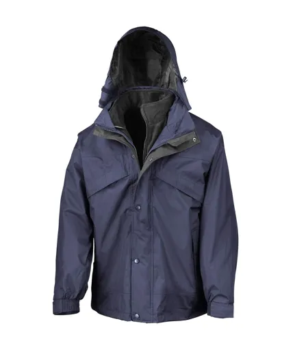 Veste Imperméable Coupe-vent 3 En 1 Homme Bleu Marine Result