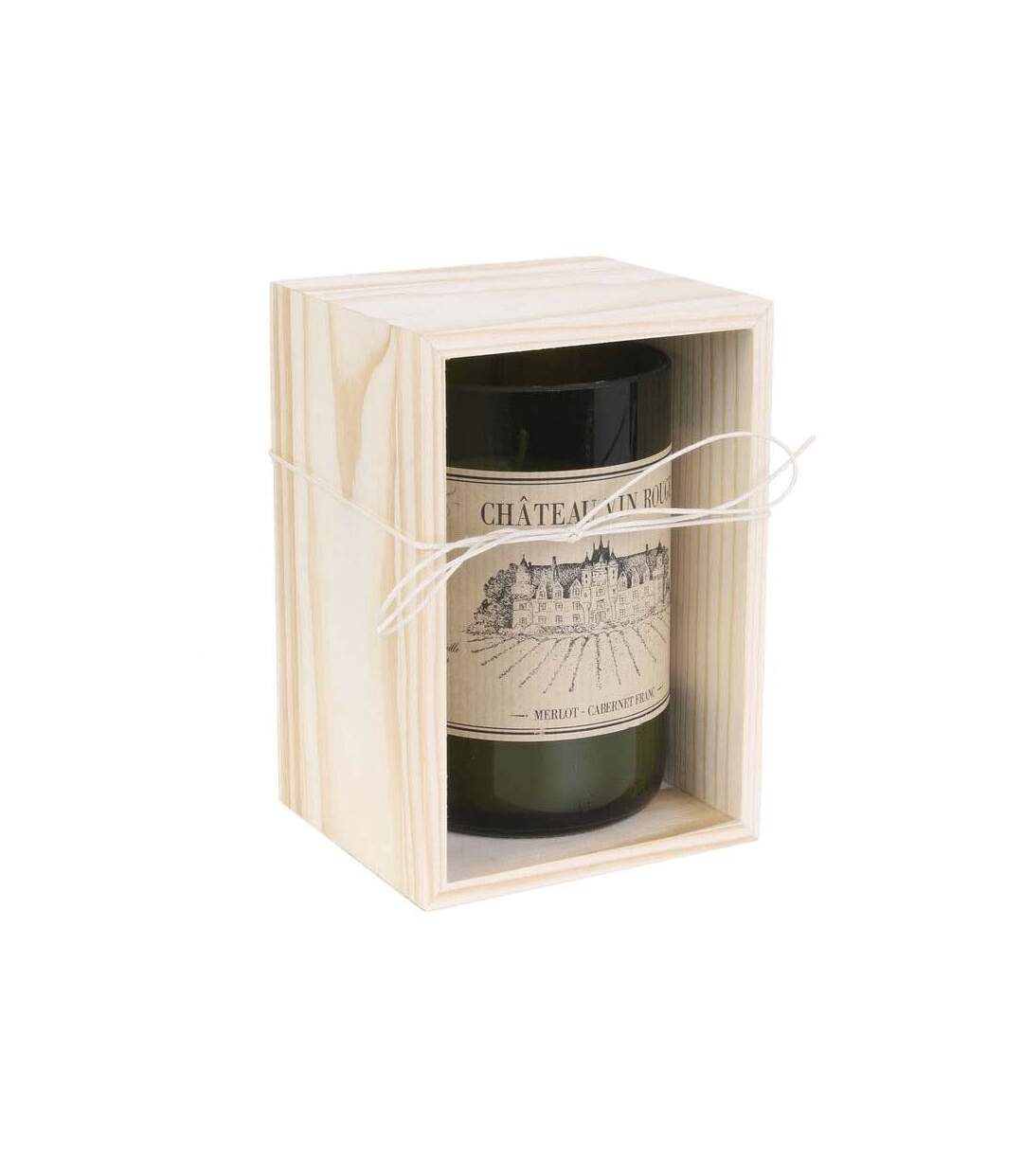 Bougie senteur bois de Santal en coffret oenologie Château vin rouge