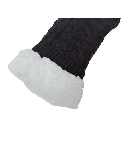Chaussons Chaussettes Adulte Noir Miso
