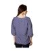 Maine Womens/Ladies Geometric Notch Neck 3/4 Sleeve Tunic (Navy) - UTDH6402