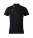 Mens pro training active polo shirt black/red dahlia Umbro-1