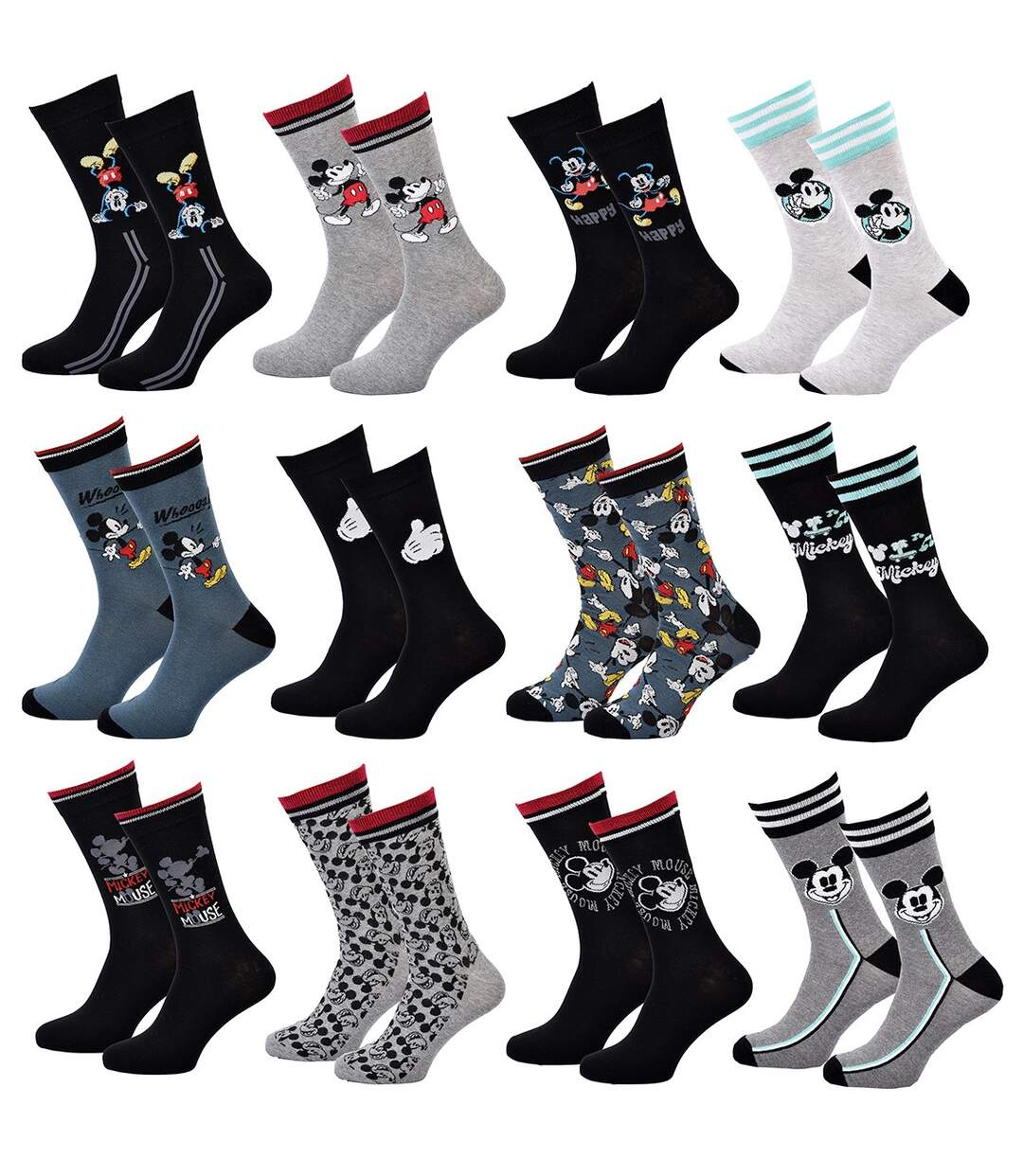 Chaussettes Mickey Pack de 12 Paires-1