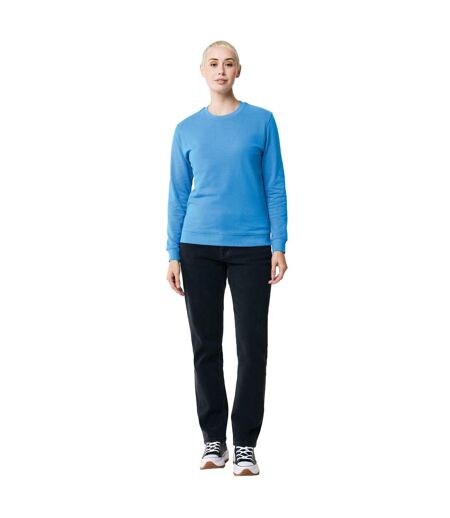 Unisex adult zion recycled cotton crew neck sweatshirt tranquil blue Iqoniq