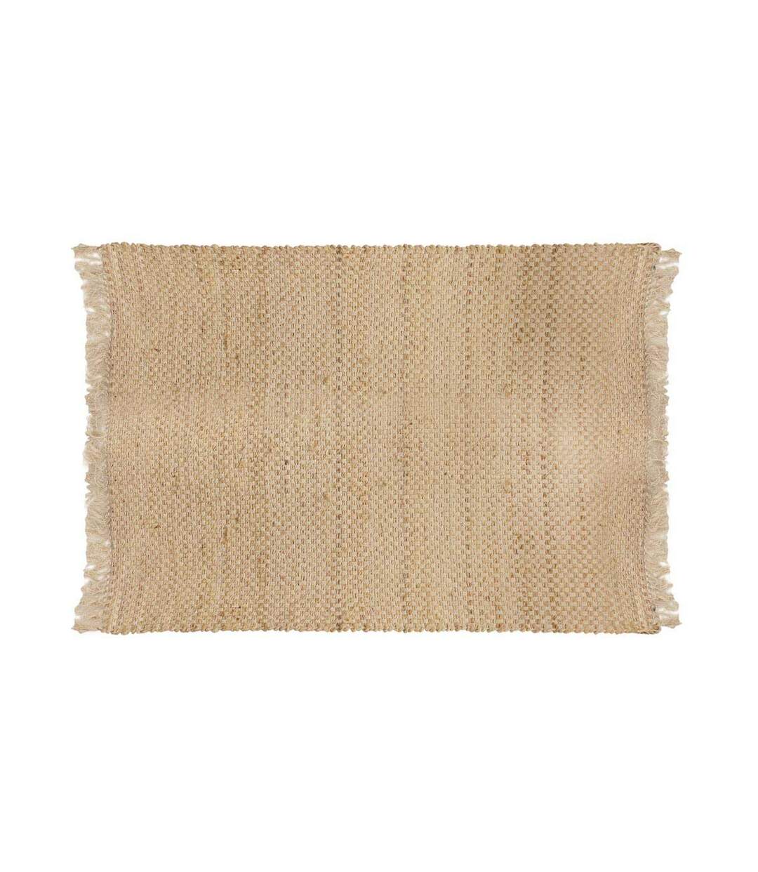 Tapis en toile de jute avec franges 120x170 cm-1