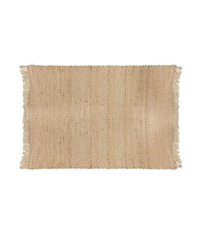 Tapis en toile de jute avec franges 120x170 cm