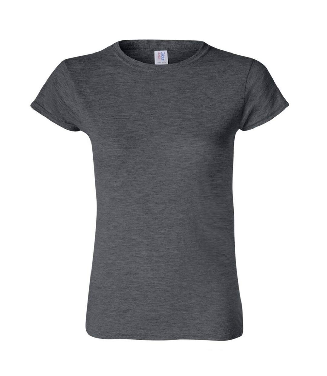 T-shirt à manches courtes femmes gris foncé chiné Gildan-1