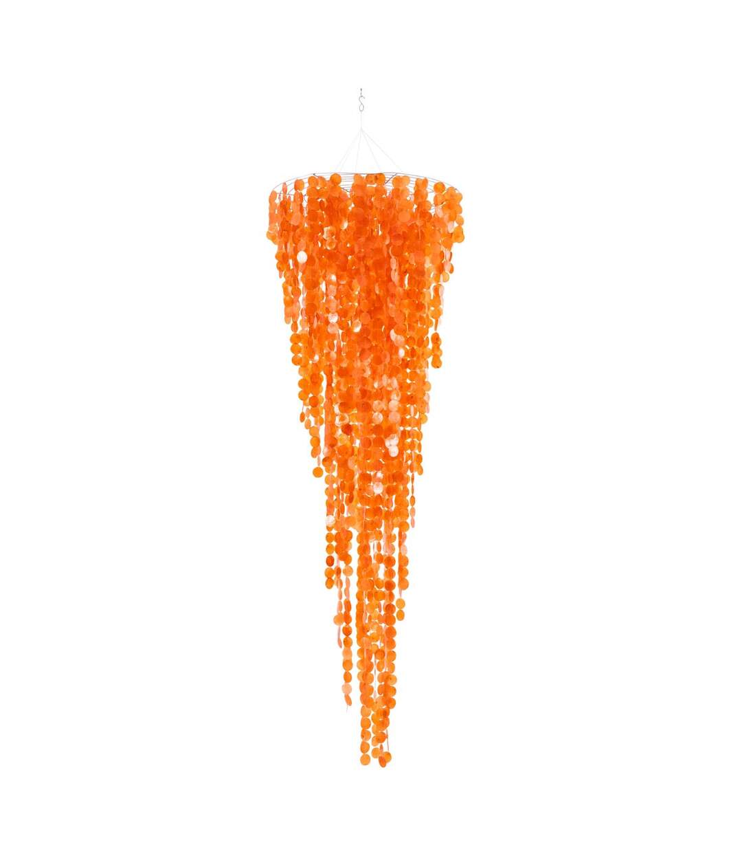 Suspension Déco en Capiz Betsy 250cm Orange-1