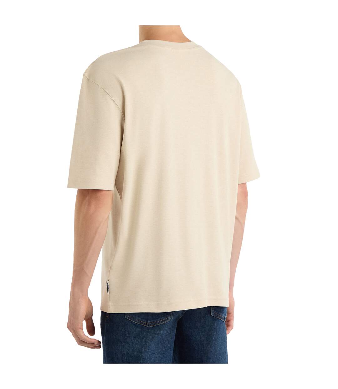 Mens Crest T-shirt Oatmeal Marl Umbro-3