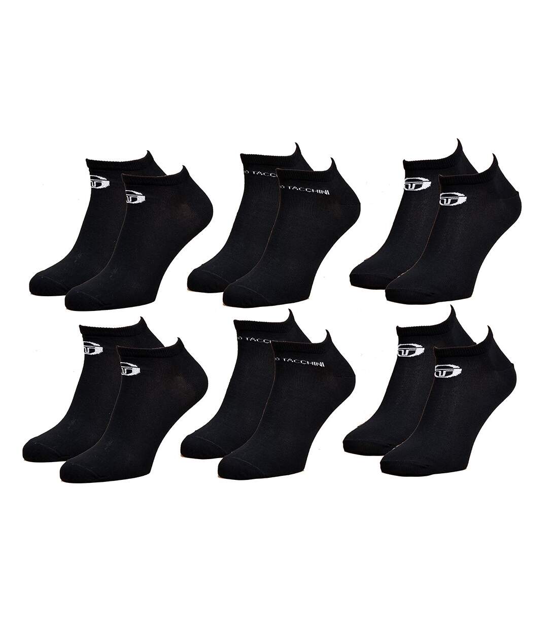 Chaussettes Sergio Tacchini Pack de 6 Paires Unies Noires