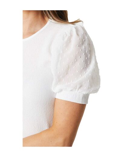 Principles Womens/Ladies Jersey Puff Sleeve Top (Ivory) - UTDH6706