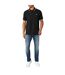 Polo Motif/style Rayure Contrastée Sur Bord Homme Noir Slazenger-4