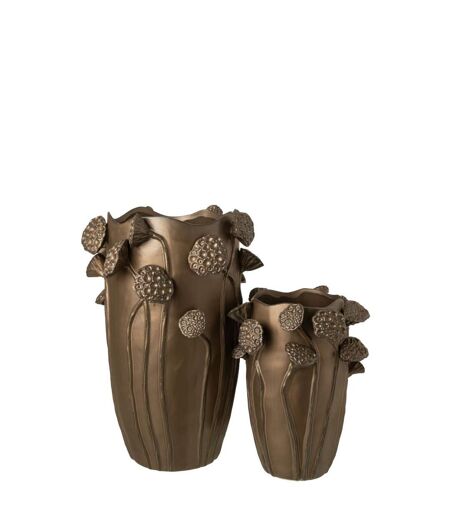 Vase Lotus en Argile Pod 35cm Cuivre