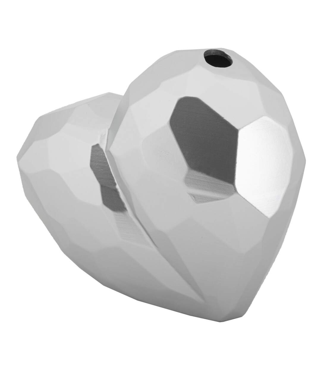 Vase Design en Résine Heart 19cm Argent-3