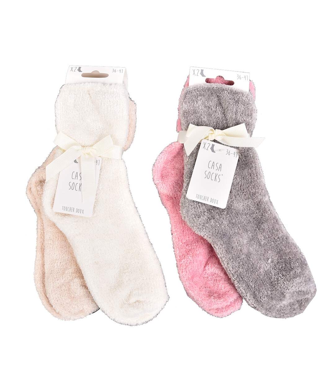 Chaussettes pour Femme Casa Socks Toucher Doux Pack de 4 CASA SOCKS Toucher Velours-2