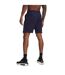 Mens Icon Fleece Taped Sweat Shorts Navy Cyber Green Under Armour-3