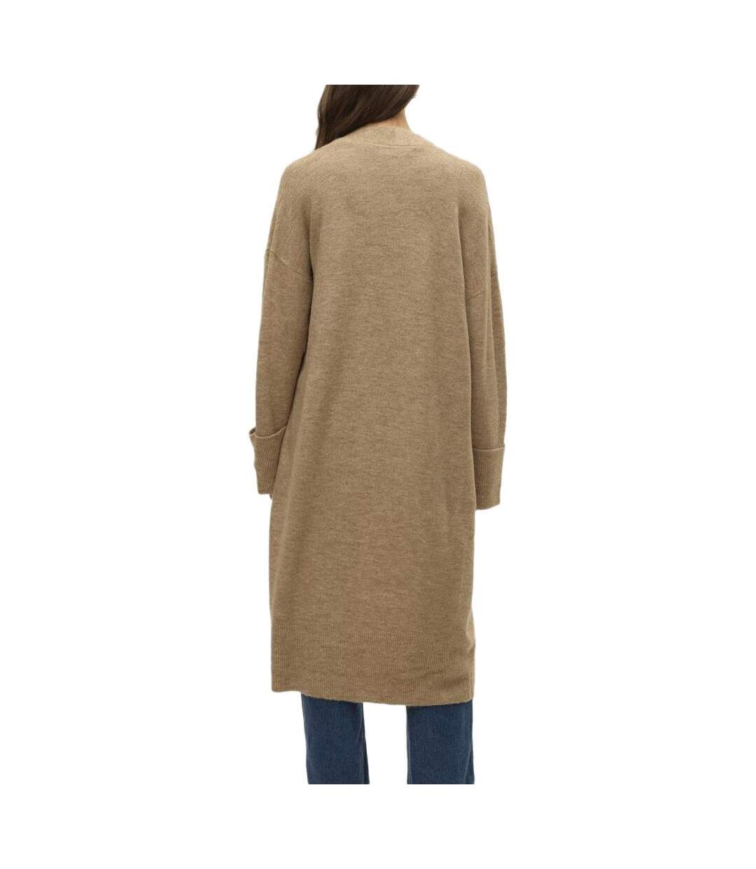 Gilet marron clair femme vero moda jupiter-3