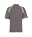 Kustom Kit Mens Oak Hill Piqué Polo Shirt (Charcoal/Lime)