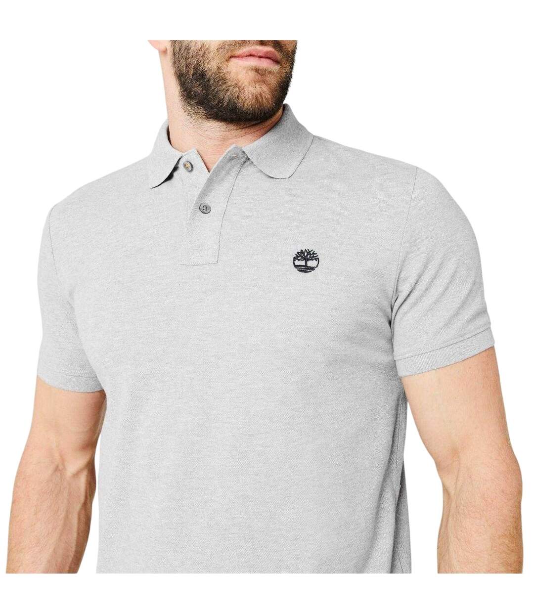 Polo Manches Courtes Miller Homme Gris Moyen Chiné Timberland-4