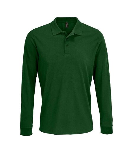 SOLS Unisex Adult Prime Pique Long-Sleeved Polo Shirt (Bottle Green) - UTPC5205